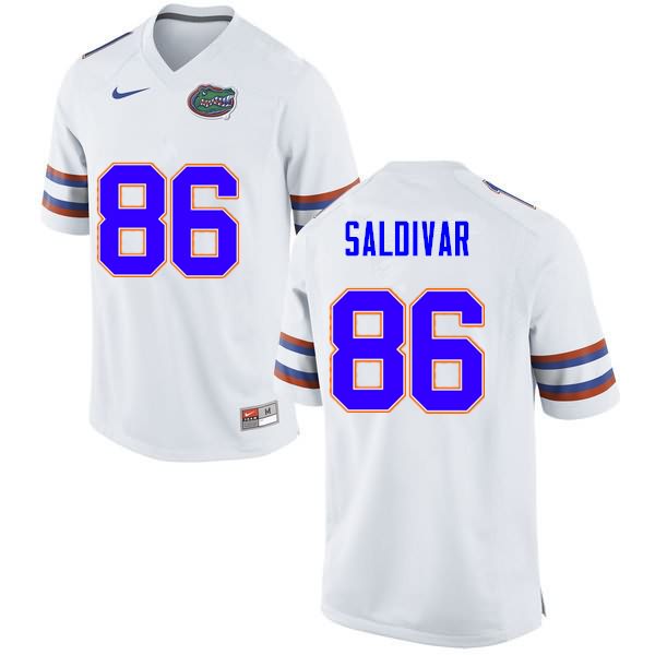 Men's NCAA Florida Gators Andres Saldivar #86 Stitched Authentic Nike White College Football Jersey QTH7565GC